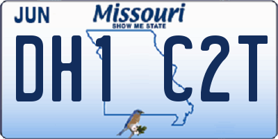 MO license plate DH1C2T