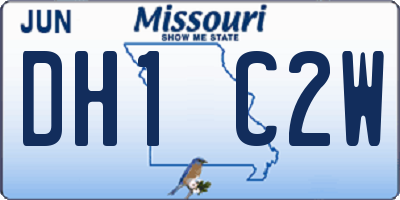 MO license plate DH1C2W