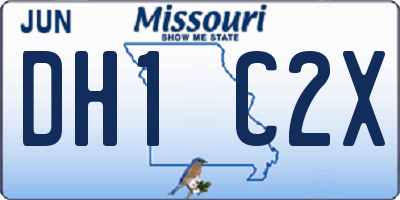 MO license plate DH1C2X