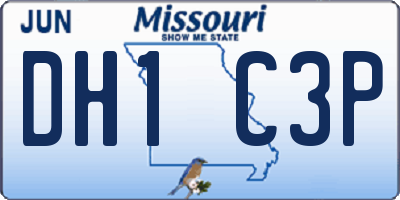 MO license plate DH1C3P