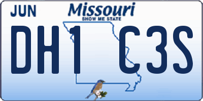 MO license plate DH1C3S