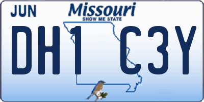 MO license plate DH1C3Y