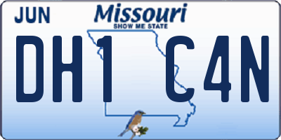 MO license plate DH1C4N