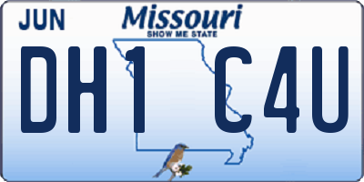 MO license plate DH1C4U