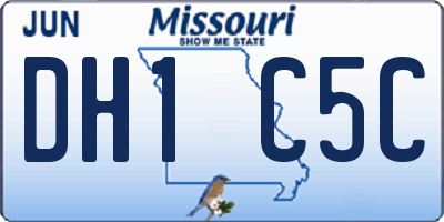 MO license plate DH1C5C