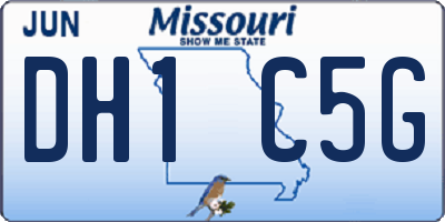 MO license plate DH1C5G