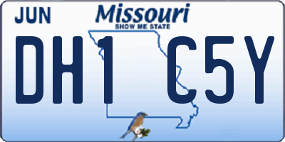MO license plate DH1C5Y