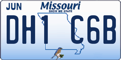 MO license plate DH1C6B