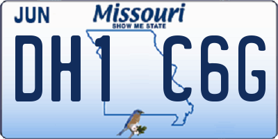 MO license plate DH1C6G