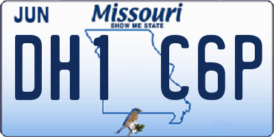 MO license plate DH1C6P