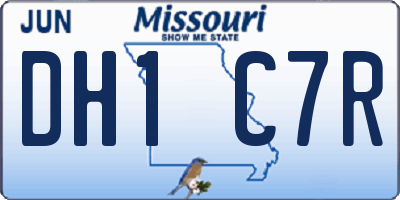 MO license plate DH1C7R