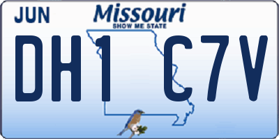 MO license plate DH1C7V