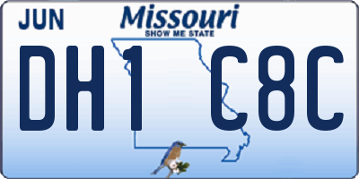 MO license plate DH1C8C