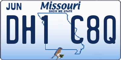 MO license plate DH1C8Q