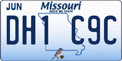 MO license plate DH1C9C