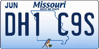 MO license plate DH1C9S