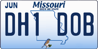 MO license plate DH1D0B