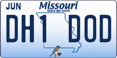 MO license plate DH1D0D