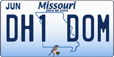 MO license plate DH1D0M