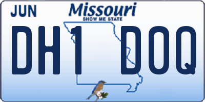 MO license plate DH1D0Q