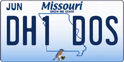 MO license plate DH1D0S