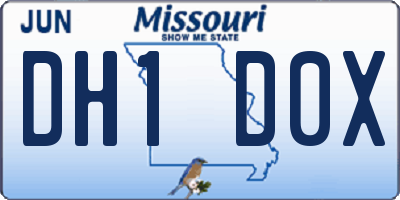 MO license plate DH1D0X