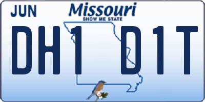 MO license plate DH1D1T