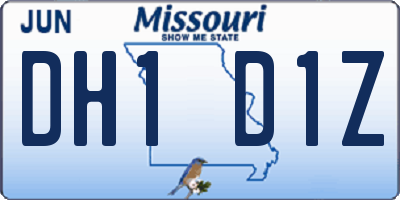 MO license plate DH1D1Z