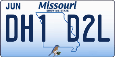 MO license plate DH1D2L