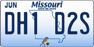 MO license plate DH1D2S