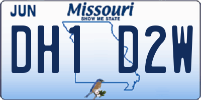 MO license plate DH1D2W