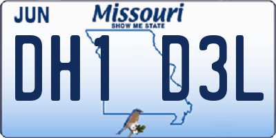 MO license plate DH1D3L