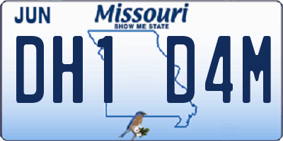 MO license plate DH1D4M