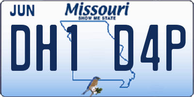 MO license plate DH1D4P