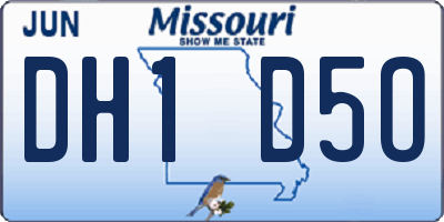 MO license plate DH1D5O