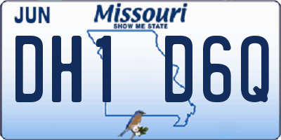 MO license plate DH1D6Q