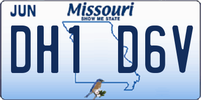 MO license plate DH1D6V