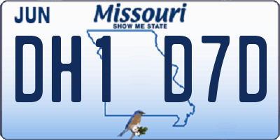 MO license plate DH1D7D