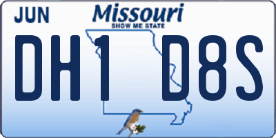 MO license plate DH1D8S