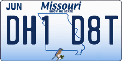 MO license plate DH1D8T