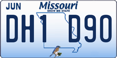 MO license plate DH1D9O