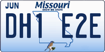 MO license plate DH1E2E