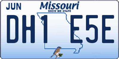 MO license plate DH1E5E