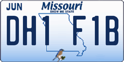 MO license plate DH1F1B