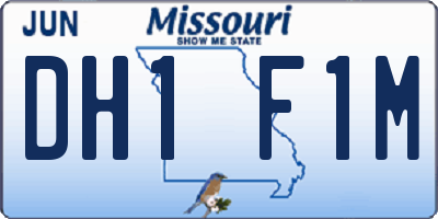 MO license plate DH1F1M