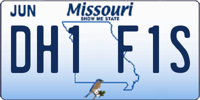 MO license plate DH1F1S