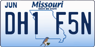 MO license plate DH1F5N
