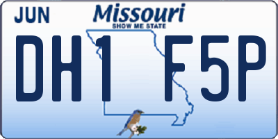 MO license plate DH1F5P