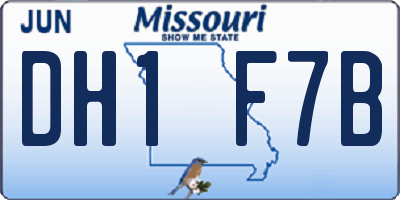 MO license plate DH1F7B