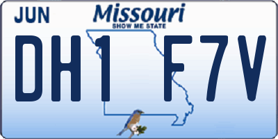 MO license plate DH1F7V